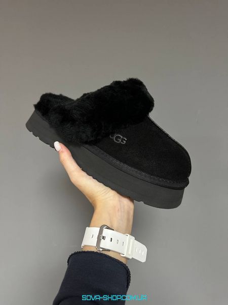 Жіночі зимові ботинки UGG DISQUETTE PLATFORM BLACK PREMIUM фото