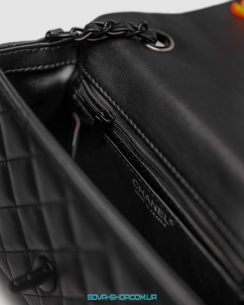 Жіноча сумка Chanel Classic 1.55 Small Single Flap in Black Premium фото