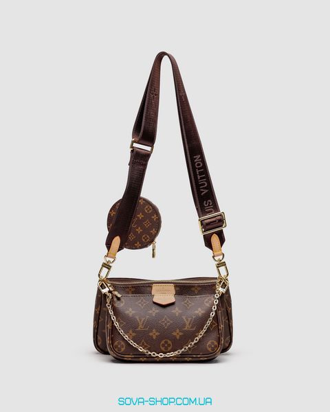 Женская сумка Louis Vuitton Multi Pochette Brown/Brown Premium фото