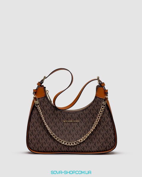 Женская сумка Michael Kors Wilma Signature Logo Crossbody Bag Brown Premium фото