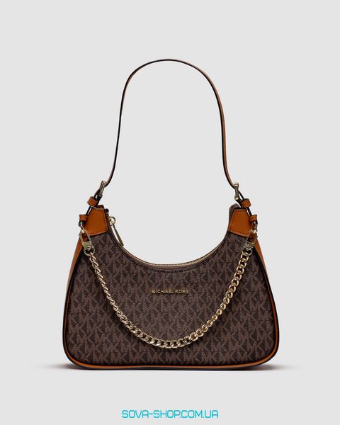 Жіноча сумка Michael Kors Wilma Signature Logo Crossbody Bag Brown Premium фото