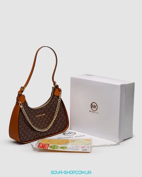 Жіноча сумка Michael Kors Wilma Signature Logo Crossbody Bag Brown Premium фото