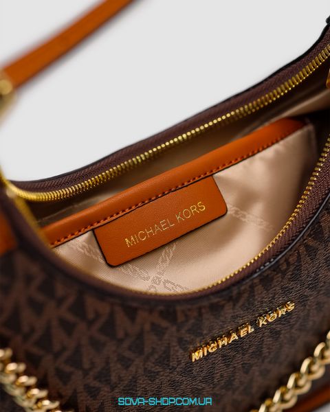 Женская сумка Michael Kors Wilma Signature Logo Crossbody Bag Brown Premium фото