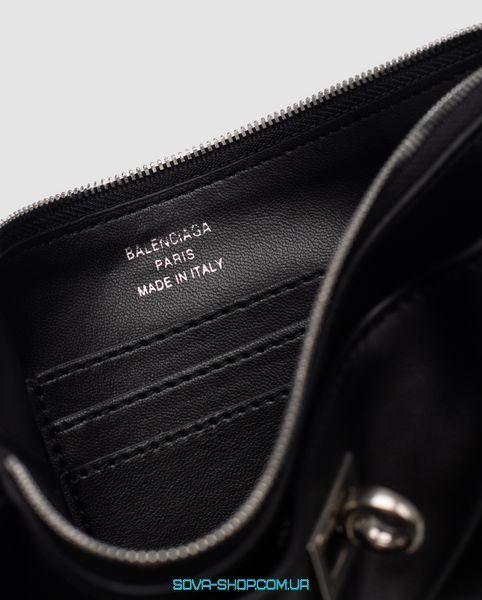 Жіноча сумка Balenciaga Rodeo Sling Pochette in Black/Silver Premium фото