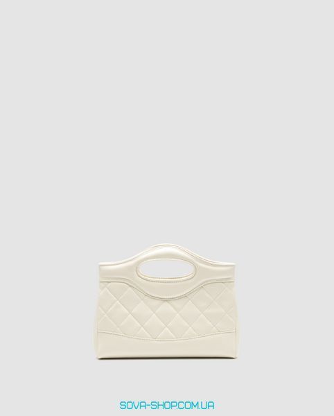 Жіноча сумка Chanel 31 Mini Shopping Bag Shiny Aged Calfskin Cream & Gold Hardware Premium фото