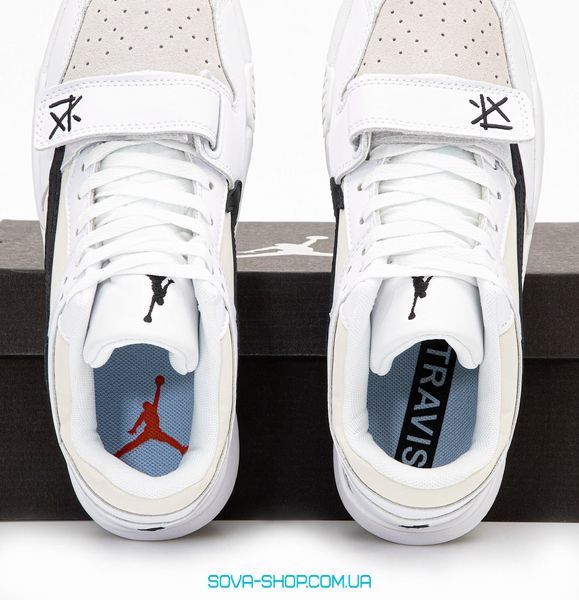 Чоловічі кросівки Nike Air Jordan x Travis Scott Cut The Check White Black фото