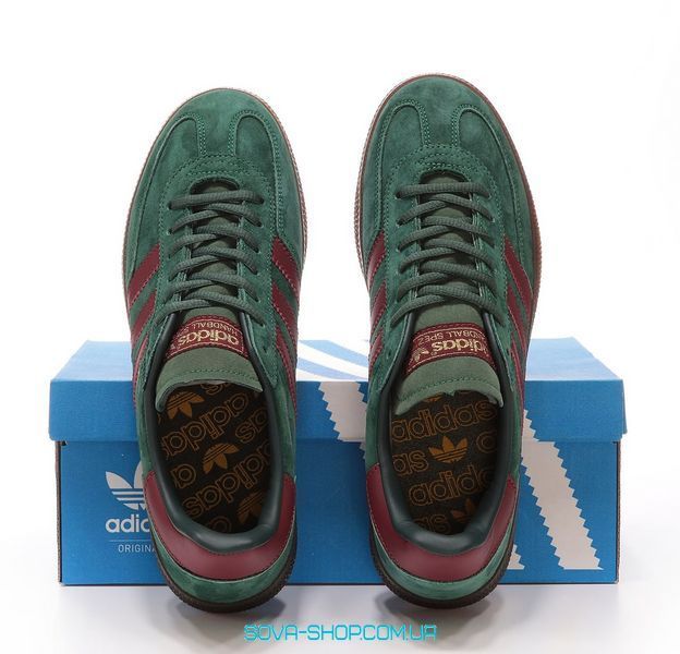 Чоловічі та жіночі кросівки Adidas Spezial Green Bordo фото