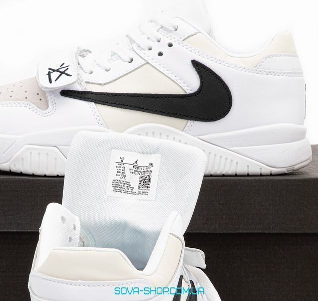 Чоловічі кросівки Nike Air Jordan x Travis Scott Cut The Check White Black фото