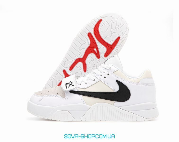 Чоловічі кросівки Nike Air Jordan x Travis Scott Cut The Check White Black фото