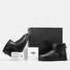 Женские и мужские зимние ботинки UGG Classic Mini Black Leather Premium re-9578 фото 9