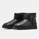 Жіночі та чоловічі зимові ботинки UGG Classic Mini Black Leather Premium re-9578 фото 6