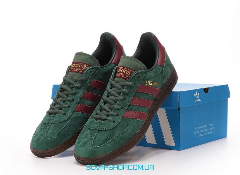 Чоловічі та жіночі кросівки Adidas Spezial Green Bordo фото