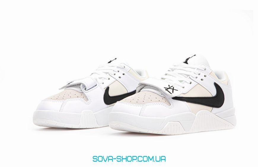Чоловічі кросівки Nike Air Jordan x Travis Scott Cut The Check White Black фото