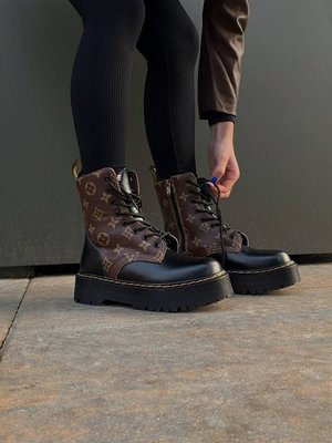Зимові жіночі ботинки (ТЕРМО та хутро) Dr. Martens Jadon X LV Custom Fur фото