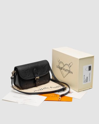 Жіноча сумка Louis Vuitton Diane Monogram Empreinte Leather Black Premium фото