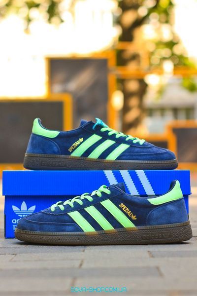 Мужские кроссовки Adidas Spezial Handball Blue/Green фото