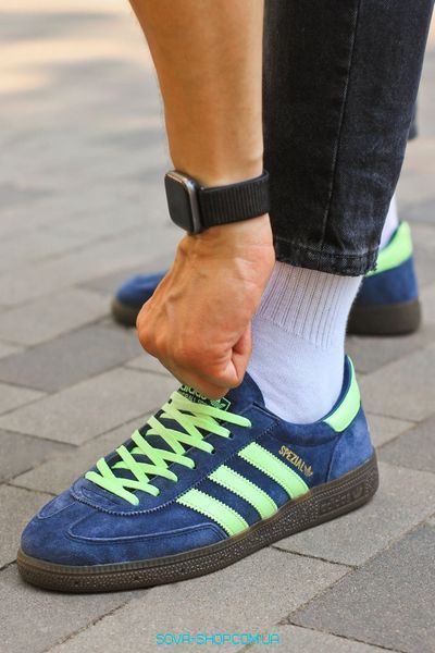 Мужские кроссовки Adidas Spezial Handball Blue/Green фото