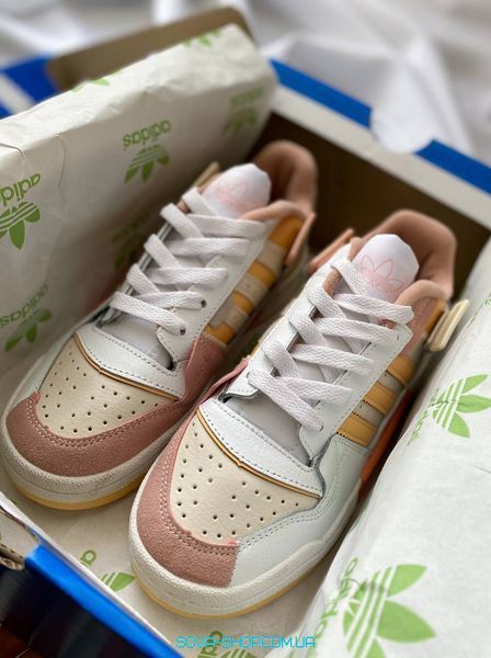 Жіночі кросівки Adidas Forum 84 Low White/Orange фото