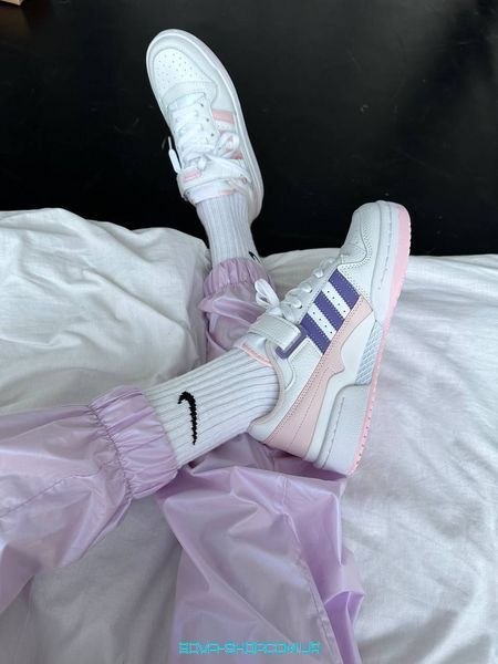 Жіночі кросівки Adidas Forum WHITE / PINK / PURPLE фото