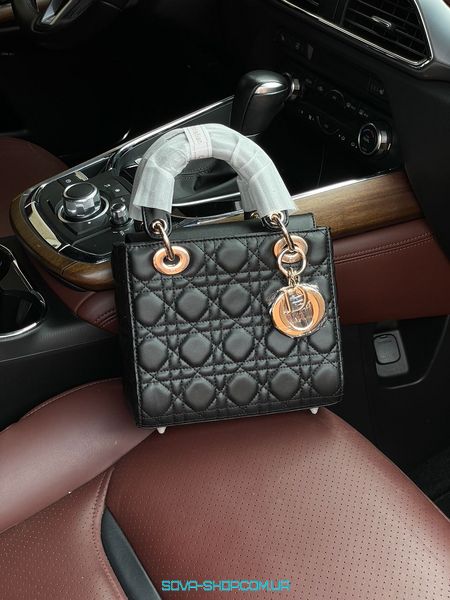 Женская сумка Christian Dior Small Lady Dior My ABCDIOR Bag Black Premium фото
