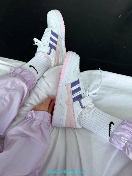 Жіночі кросівки Adidas Forum WHITE / PINK / PURPLE фото