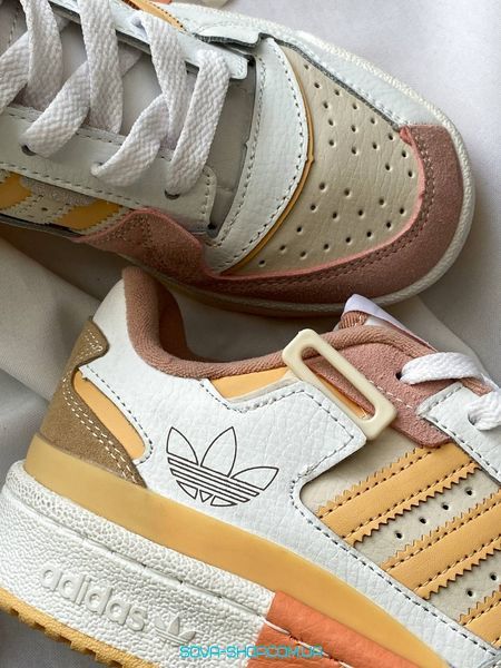 Жіночі кросівки Adidas Forum 84 Low White/Orange фото