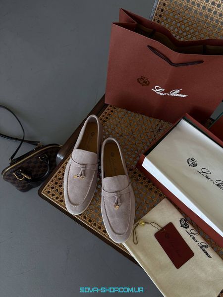Жіночі лофери Loro Piana Light Pink Premium фото
