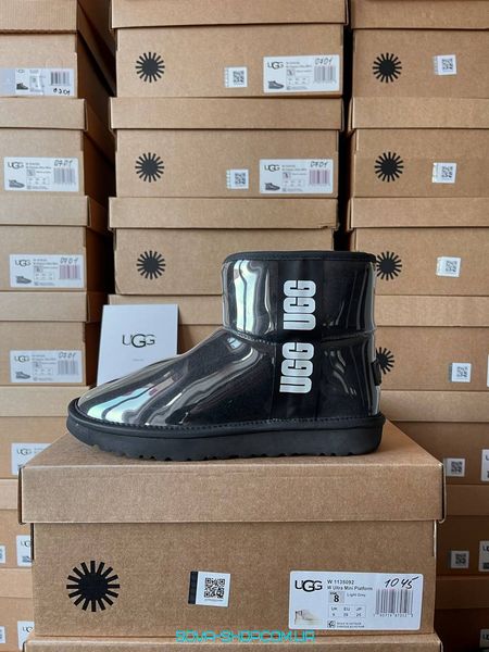 Женские зимние ботинки UGG Classic Clear Mini Black фото