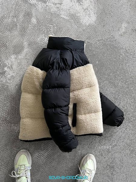 Зимова куртка барашка Black Beige фото