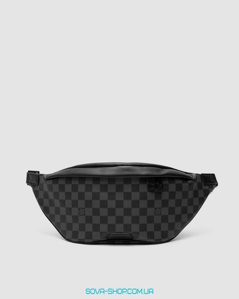 Чоловіча бананка Louis Vuitton Discovery PM Bumbag Grey Chess Canvas Premium фото
