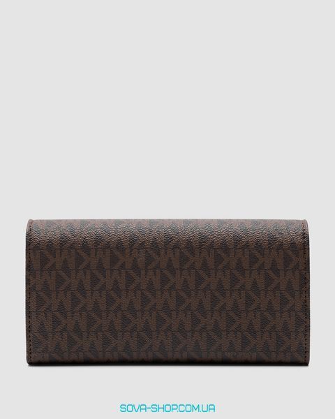 Кошелёк Michael Kors Jet Set travel Wallet Brown Logo Premium фото