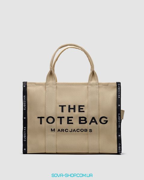 Жіноча сумка Marc Jacobs The Jacquard Medium Tote Bag Beige Premium фото