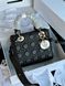 Жіноча сумка Christian Dior Small Lady Dior My ABCDIOR Bag Black Premium re-10568 фото 4