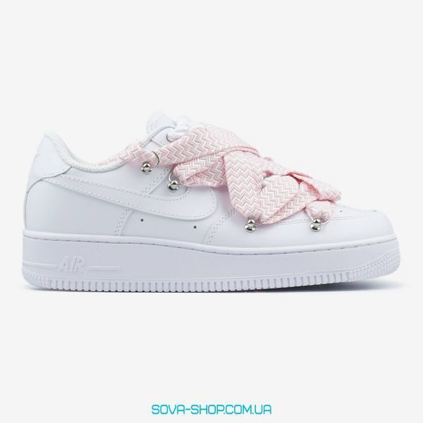 Жіночі кросівки Nike Air Force 1 Low Custom Lanvin Laces Pink фото