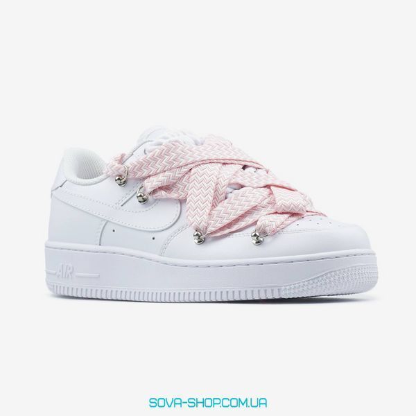 Жіночі кросівки Nike Air Force 1 Low Custom Lanvin Laces Pink фото