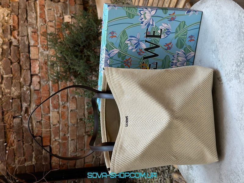 Жіноча сумка Loewe Medium Puzzle Textile Tote Bag Premium фото