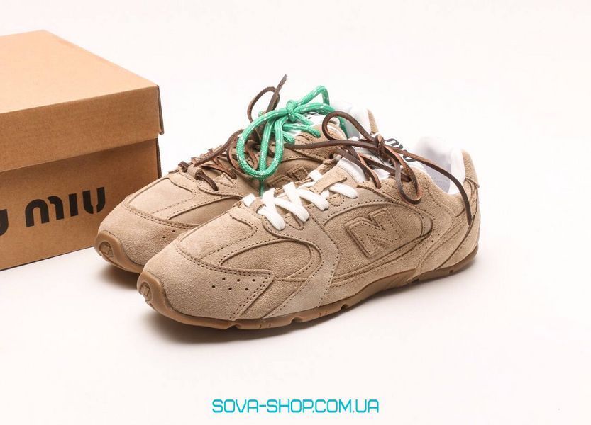 Жіночі кросівки New Balance x Miu Miu 530 SL Suede Sneakers Cinnamon фото