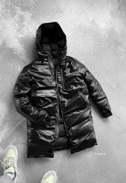 Зимова чоловіча парка Black 23kd4 фото