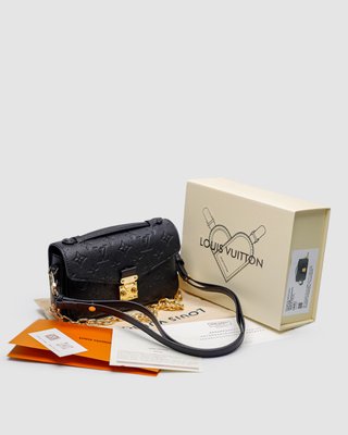 Жіноча сумка Louis Vuitton Pochette Métis East West Bag Black Black Premium фото