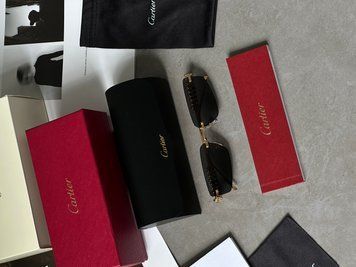 Сонцезахисні окуляри Cartier Clash Black/Gold CT0544S 001 L Cat.2 Premium фото