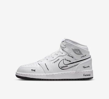 Чоловічі та жіночі баскетбольні кросівки Nike Air Jordan 1 Retro Schematic (Premium) фото