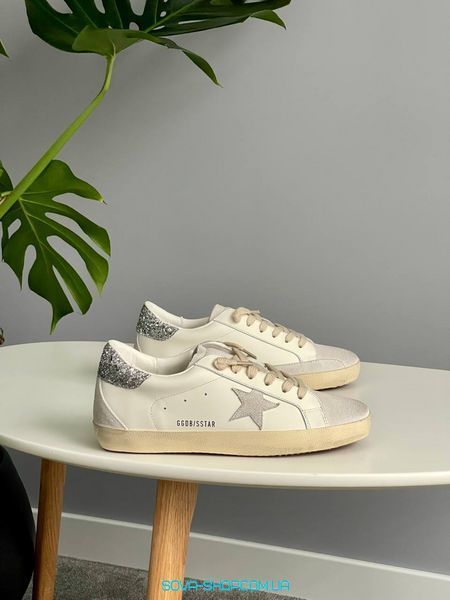 Жіночі кросівки GG Superstar White Grey Glitter Premium фото