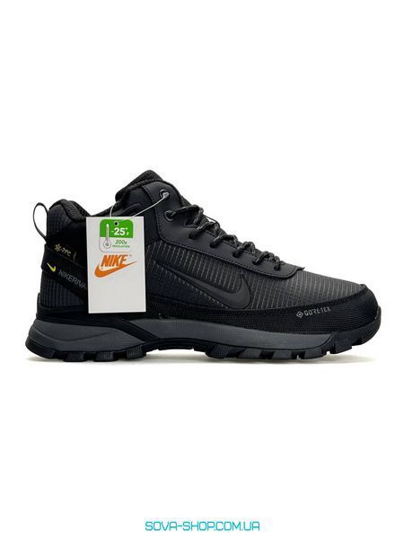 Чоловічі зимові кросівки Nike Rivah Fur Gore-Tex Black Grey фото