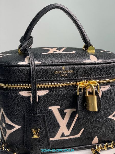 Женская сумка Louis Vuitton Vanity PM Bag Monogram Empreinte Leather Noir Premium фото