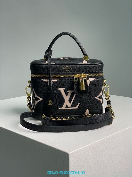 Жіноча сумка Louis Vuitton Vanity PM Bag Monogram Empreinte Leather Noir Premium фото