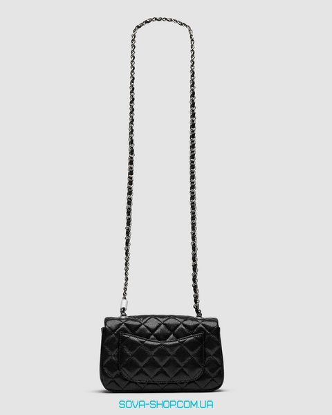 Жіноча сумка Chanel Classic 1.55 Small Single Flap in Black/Silver Premium фото