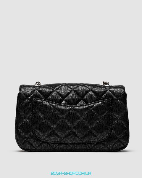Женская сумка Chanel Classic 1.55 Small Single Flap in Black/Silver Premium фото