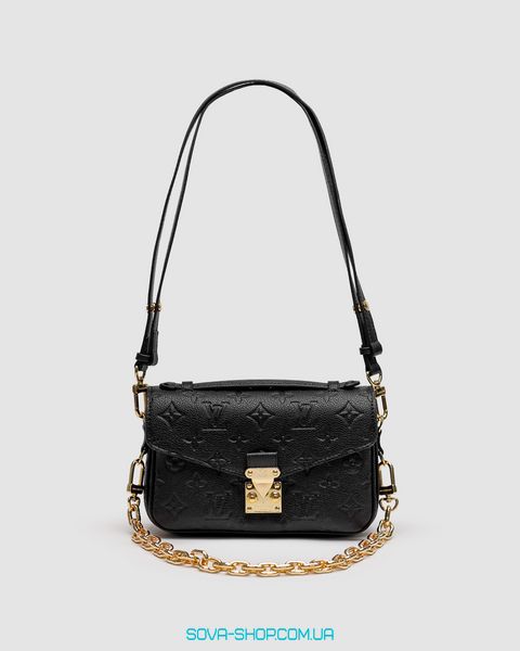 Жіноча сумка Louis Vuitton Pochette Métis East West Bag Black Black Premium фото