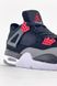 Чоловічі баскетбольні кросівки Nike Air Jordan 4 Retro Grey Black re-5610 фото 4