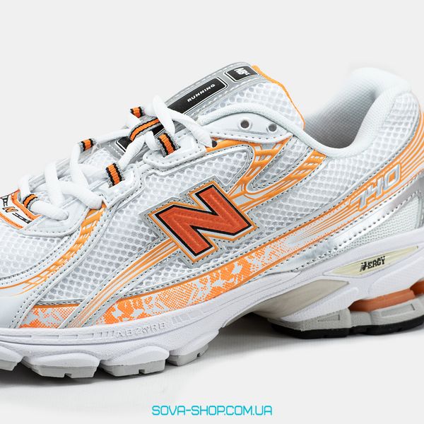 Мужские и женские кроссовки New Balance 740 White Orange фото